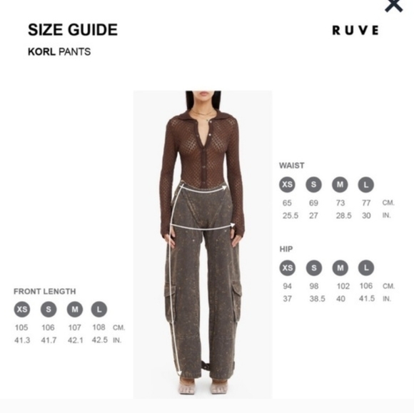 RUVE Korl Cargo Pants - Green Sage Medium Wide Leg Baggy Streetwear - Picture 2 of 10